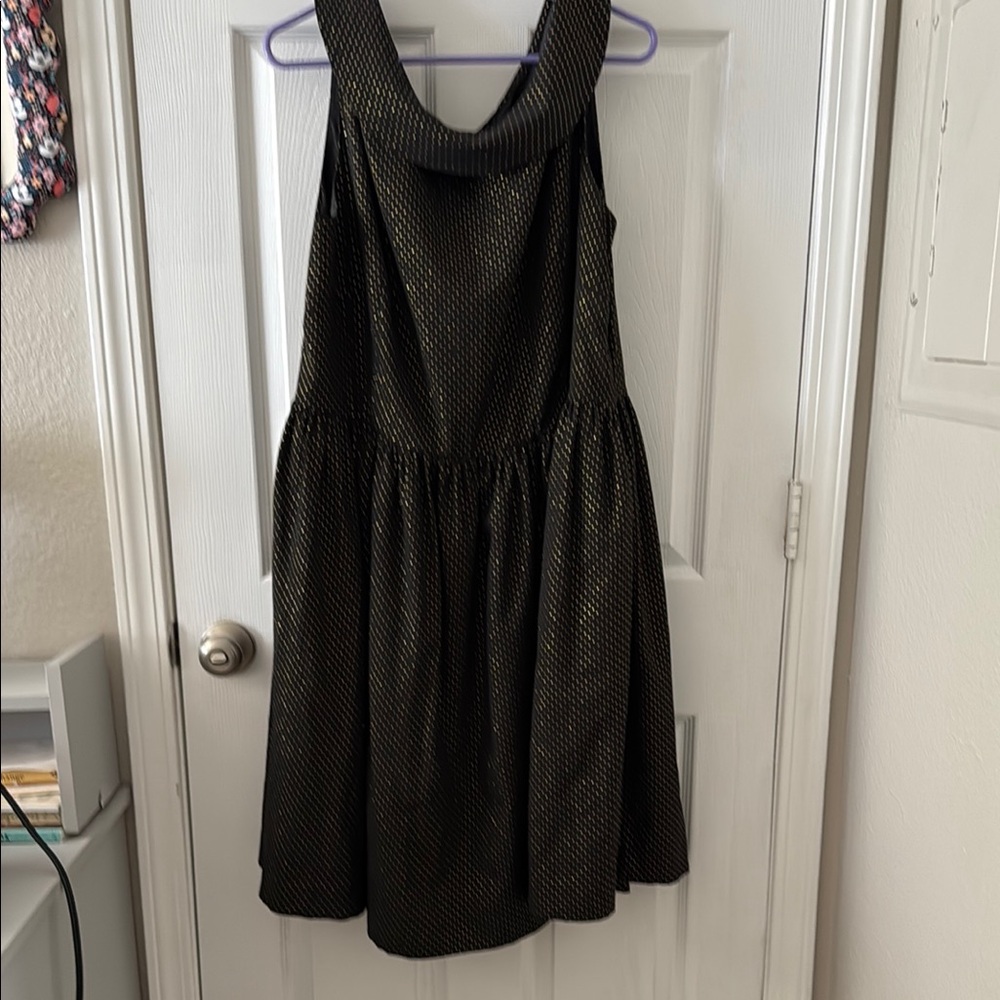 Elegant Black and Gold Women's Dress